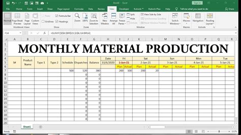 manufacturing work schedule template excel